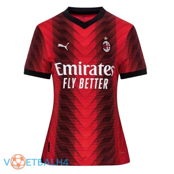 AC Milan Dames voetbal jersey thuis rood 2023/2024