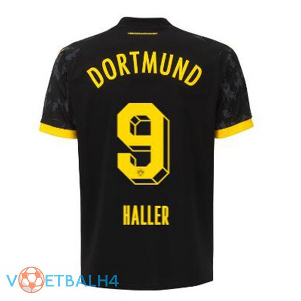 Dortmund BVB (Haller 9) voetbal jersey uit zwart 2023/2024