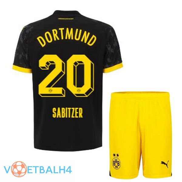 Dortmund BVB (Sabitzer 20) kinderen voetbal jersey uit zwart 2023/2024