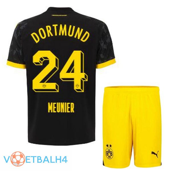 Dortmund BVB (Meunier 24) kinderen voetbal jersey uit zwart 2023/2024