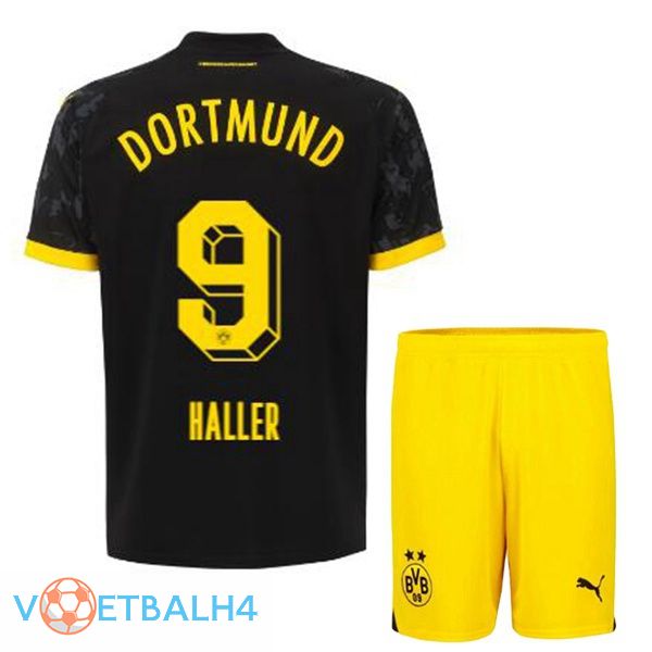 Dortmund BVB (Haller 9) kinderen voetbal jersey uit zwart 2023/2024