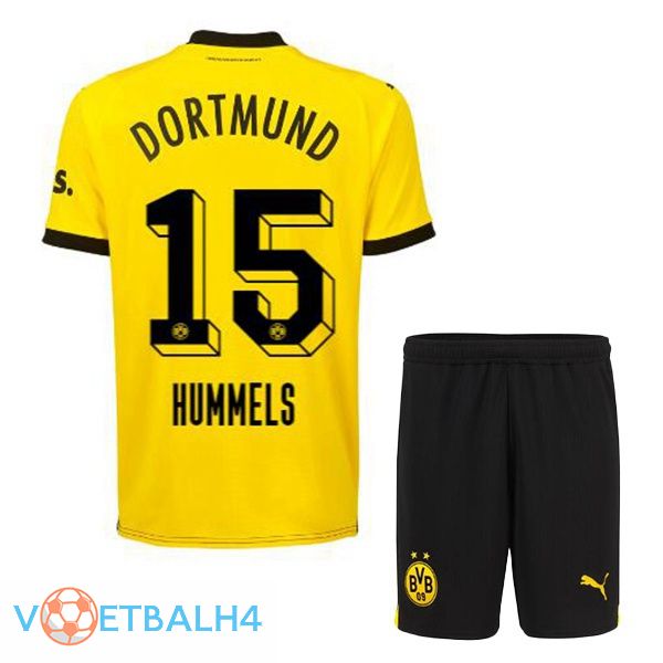 Dortmund BVB (Hummels 15) kinderen voetbal jersey thuis geel zwart 2023/2024