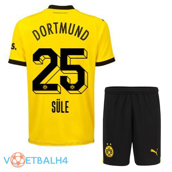 Dortmund BVB (Süle 25) kinderen voetbal jersey thuis geel zwart 2023/2024