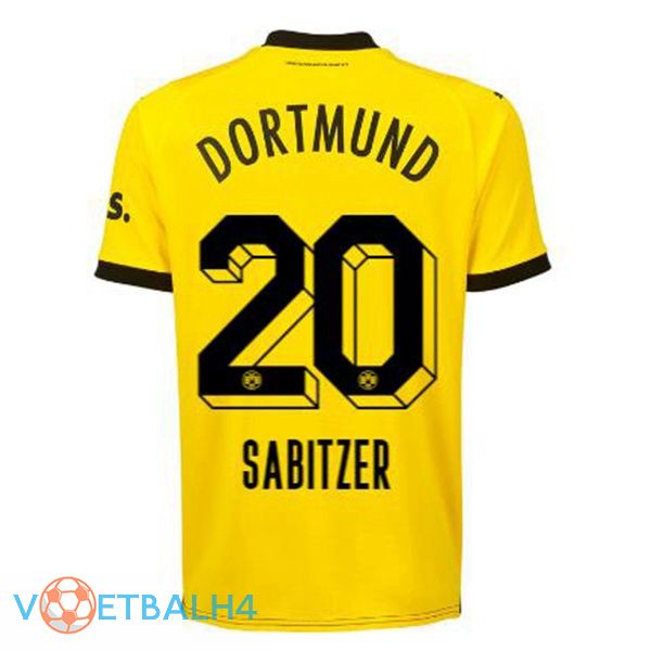 Dortmund BVB (Sabitzer 20) voetbal jersey thuis geel zwart 2023/2024