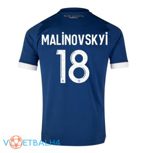 Marseille OM (MALINOVSKYI 18) voetbal jersey uit blauw 2023/2024