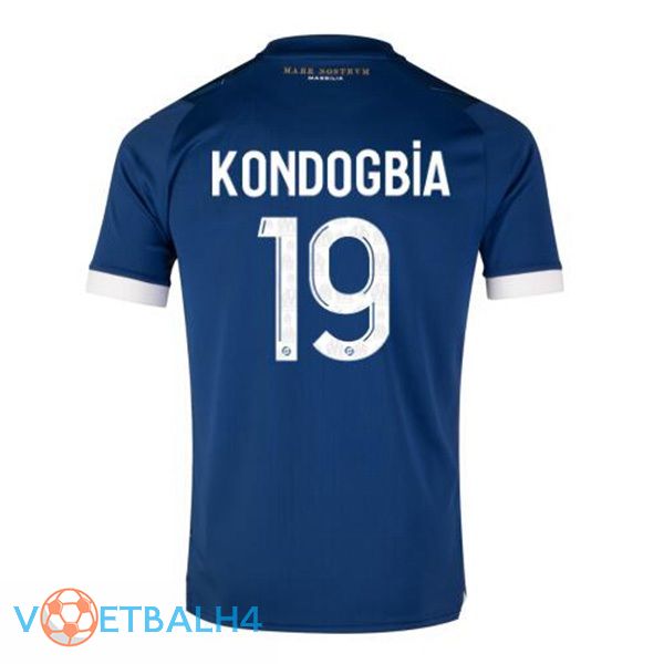 Marseille OM (KONDOGBIA 19) voetbal jersey uit blauw 2023/2024