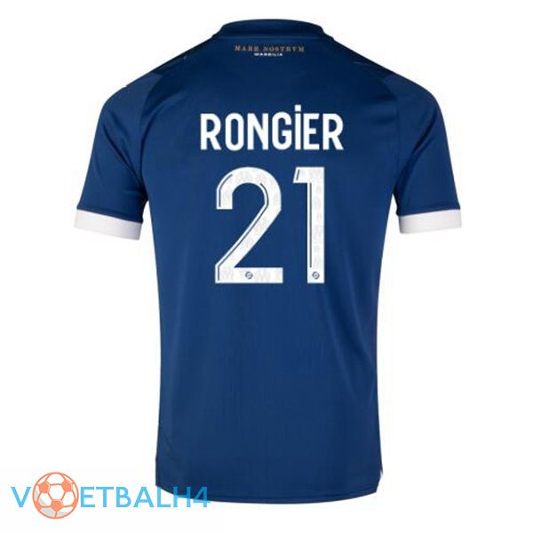 Marseille OM (RONGIER 21) voetbal jersey uit blauw 2023/2024