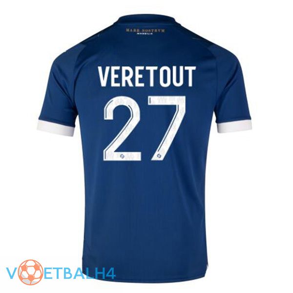 Marseille OM (VERETOUT 27) voetbal jersey uit blauw 2023/2024