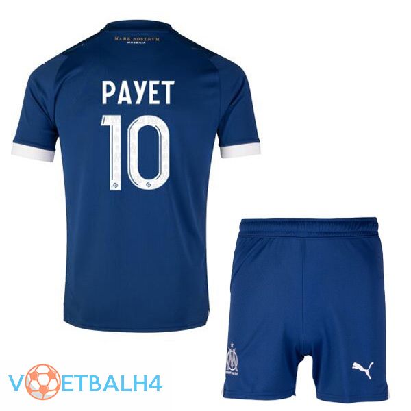 Marseille OM (PAYET 10) kinderen voetbal jersey uit blauw 2023/2024