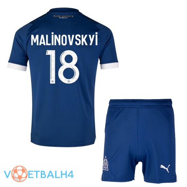 Marseille OM (MALINOVSKYI 18) kinderen voetbal jersey uit blauw 2023/2024