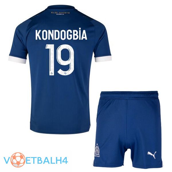 Marseille OM (KONDOGBIA 19) kinderen voetbal jersey uit blauw 2023/2024