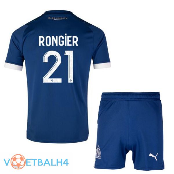 Marseille OM (RONGIER 21) kinderen voetbal jersey uit blauw 2023/2024