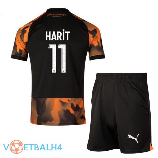 Marseille OM (HARIT 11) kinderen voetbal jersey derde zwart geel 2023/2024