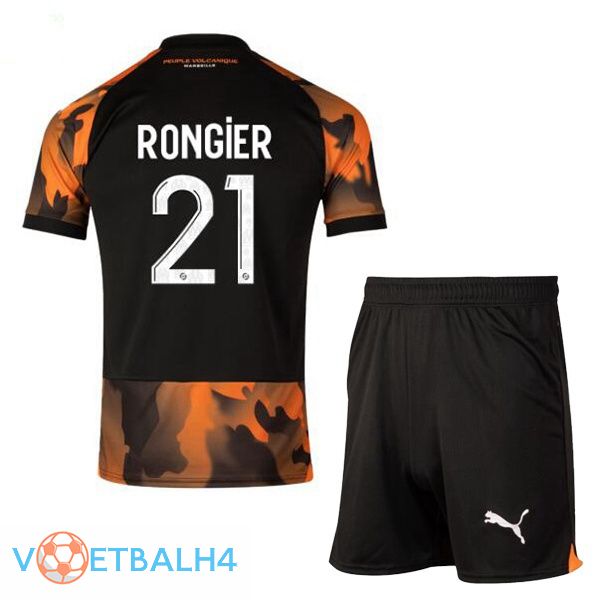 Marseille OM (RONGIER 21) kinderen voetbal jersey derde zwart geel 2023/2024