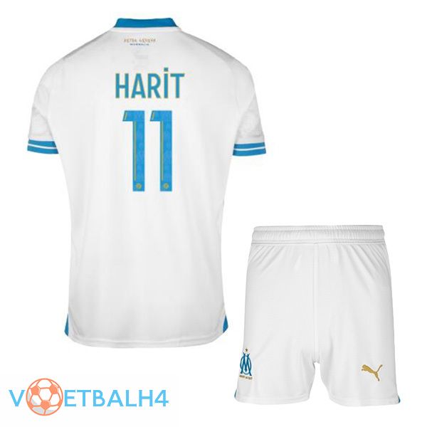 Marseille OM (HARIT 11) kinderen voetbal jersey thuis wit 2023/2024