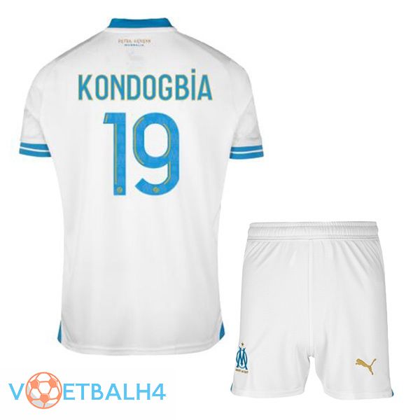 Marseille OM (KONDOGBIA 19) kinderen voetbal jersey thuis wit 2023/2024