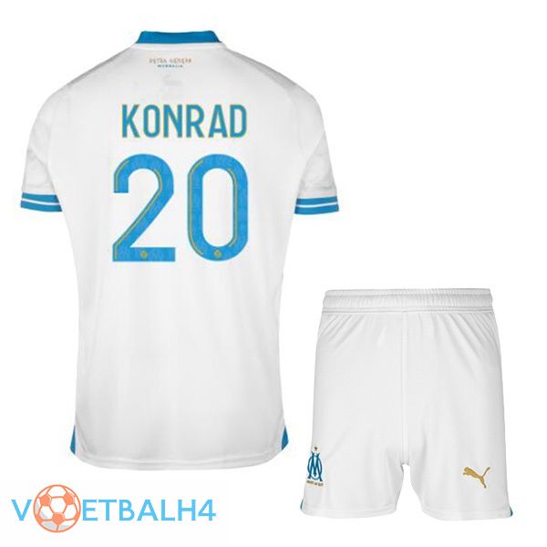 Marseille OM (KONRAD 20) kinderen voetbal jersey thuis wit 2023/2024