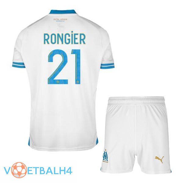 Marseille OM (RONGIER 21) kinderen voetbal jersey thuis wit 2023/2024