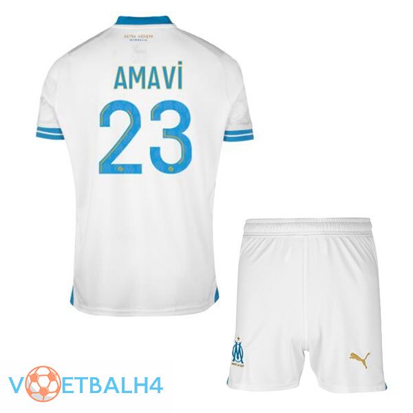 Marseille OM (AMAVI 23) kinderen voetbal jersey thuis wit 2023/2024