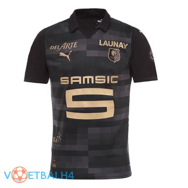 Stade Rennais derde voetbal jersey zwart 2023/2024