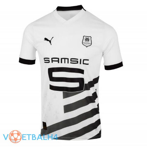 Stade Rennais uit voetbal jersey wit 2023/2024