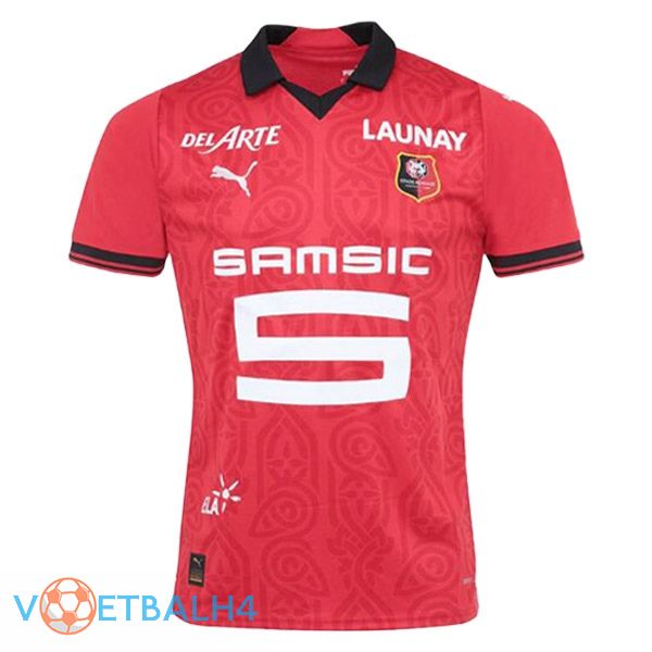 Stade Rennais voetbal jersey thuis rood 2023/2024