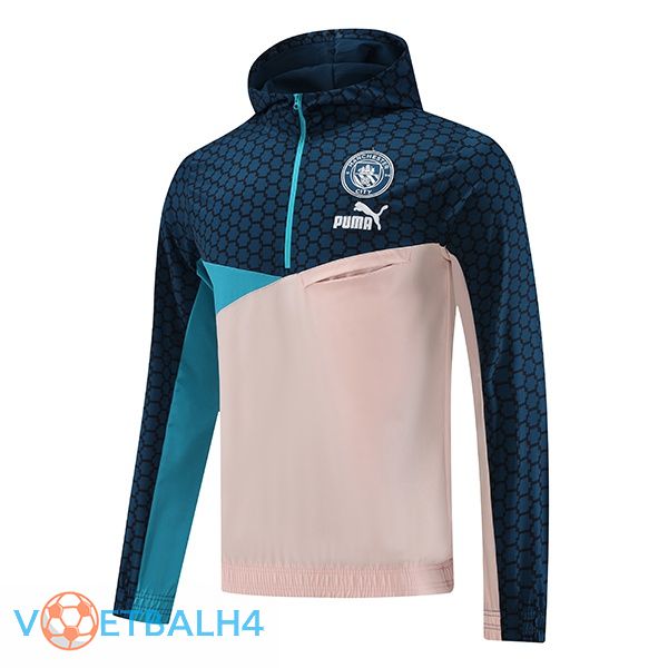 Manchester City trainingsjack Windbreaker blauw roze 2023/2024