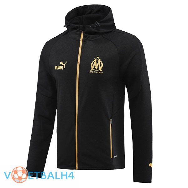 Marseille OM trainingsjack Hoodie zwart 2023/2024