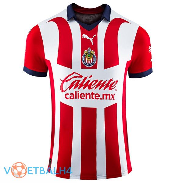 CD Guadalajara voetbal jersey thuis rood wit 2023/2024