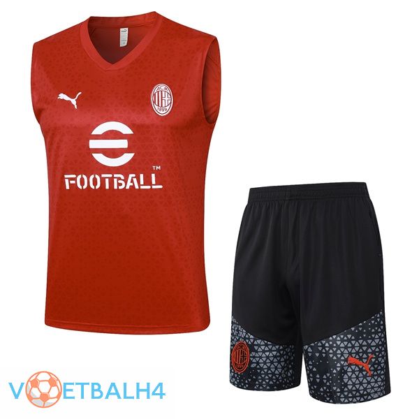 AC Milan voetbal Vest + korte broek rood 2023/2024