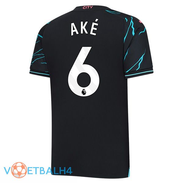 Manchester City (Nathan Ake 6) derde voetbal jersey blauw zwart 2023/2024