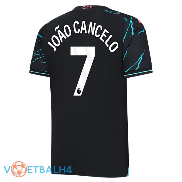 Manchester City (João Cancelo 7) derde voetbal jersey blauw zwart 2023/2024