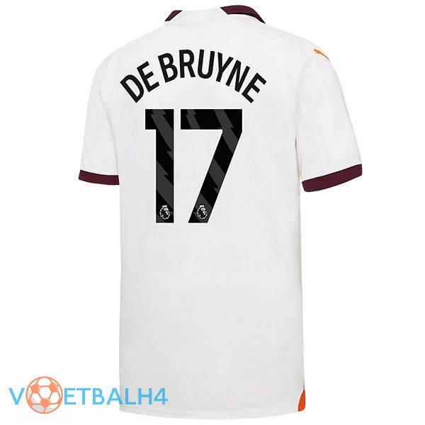 Manchester City (Kevin De Bruyne 17) uit voetbal jersey wit 2023/2024