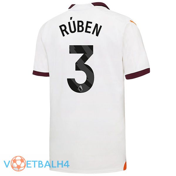 Manchester City (Ruben Dias 3) uit voetbal jersey wit 2023/2024