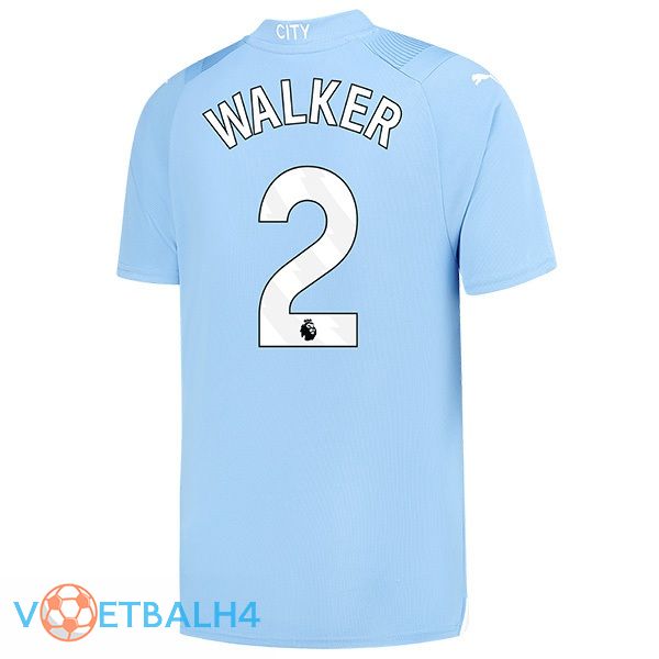 Manchester City (Kyle Walker 2) thuis voetbal jersey blauw 2023/2024