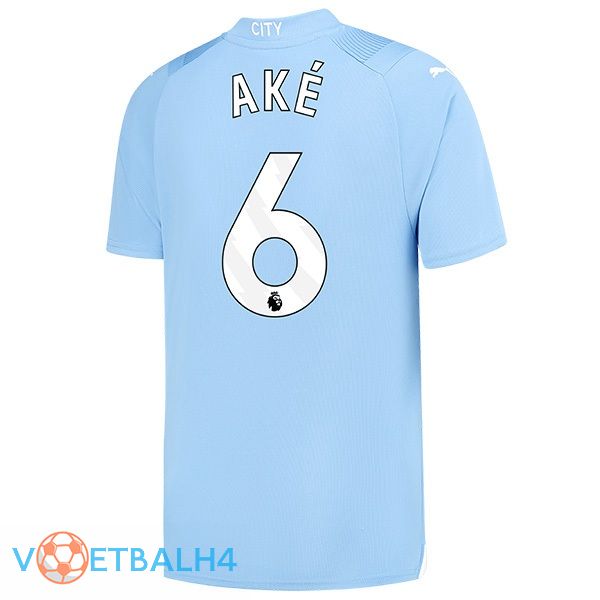 Manchester City (Nathan Ake 6) thuis voetbal jersey blauw 2023/2024