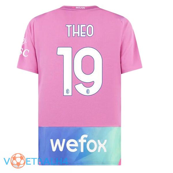 AC Milan (Theo 19) derde voetbal jersey Rose 2023/2024