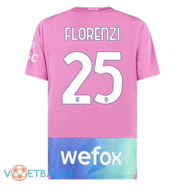 AC Milan (Florenzi 25) derde voetbal jersey Rose 2023/2024