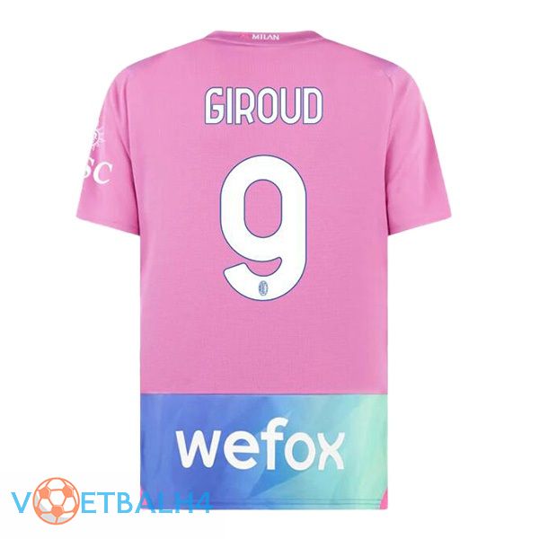 AC Milan (Giroud 9) derde voetbal jersey Rose 2023/2024