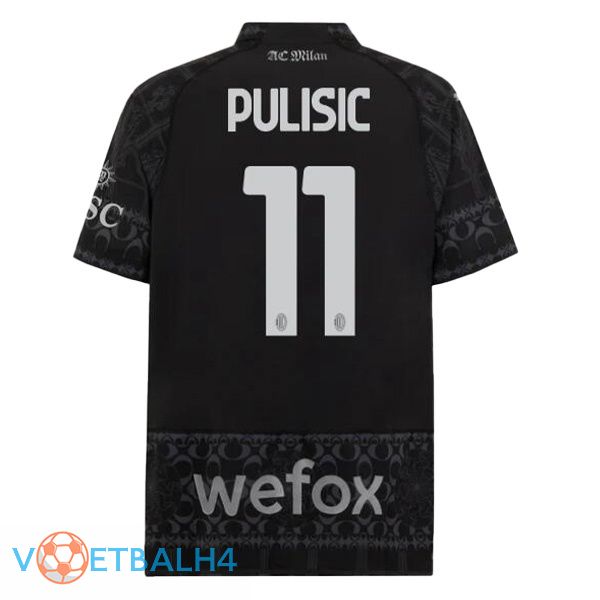 AC Milan (Pulisic 11) voetbal jersey vierde zwart 2023/2024