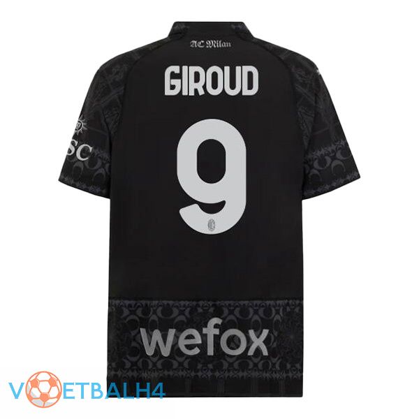 AC Milan (Giroud 9) voetbal jersey vierde zwart 2023/2024