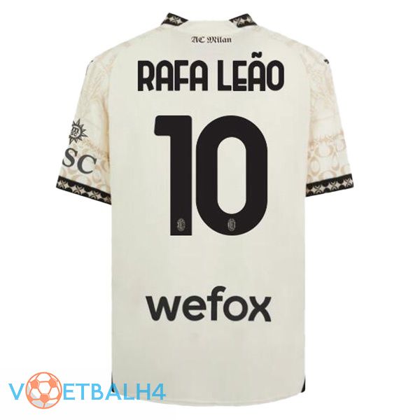 AC Milan (Rafa Leão 10) voetbal jersey vierde geel 2023/2024