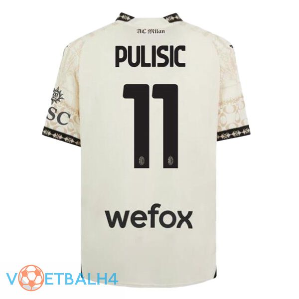 AC Milan (Pulisic 11) voetbal jersey vierde geel 2023/2024