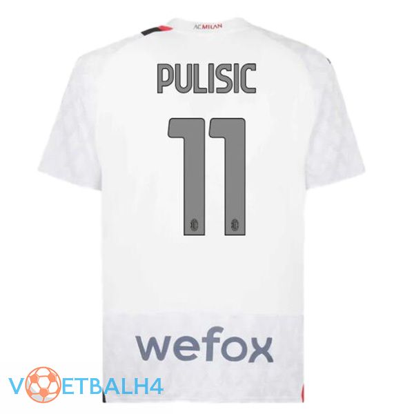 AC Milan (Pulisic 11) uit voetbal jersey wit 2023/2024