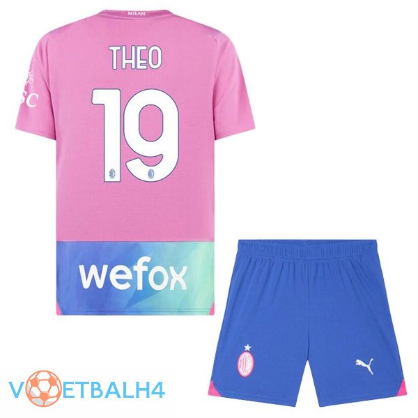 AC Milan (Theo 19) kinderen derde voetbal jersey Rose 2023/2024