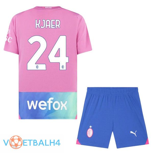 AC Milan (Kjaer 24) kinderen derde voetbal jersey Rose 2023/2024