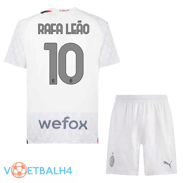 AC Milan (Rafa Leão 10) kinderen uit voetbal jersey wit 2023/2024