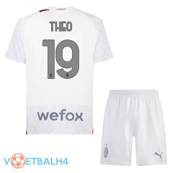 AC Milan (Theo 19) kinderen uit voetbal jersey wit 2023/2024