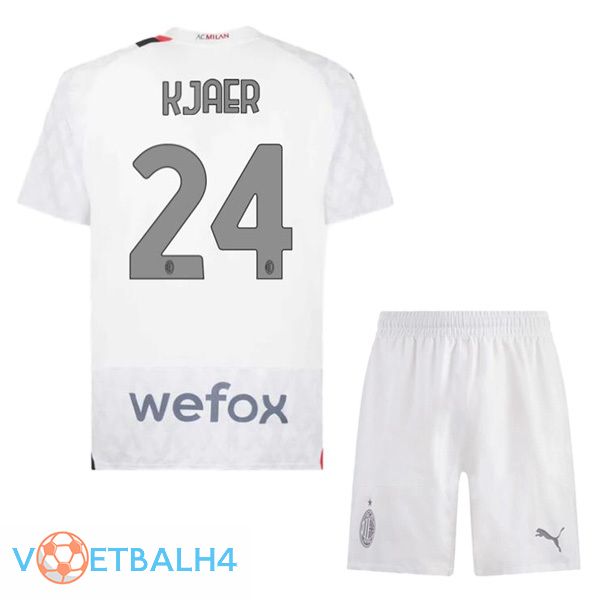 AC Milan (Kjaer 24) kinderen uit voetbal jersey wit 2023/2024