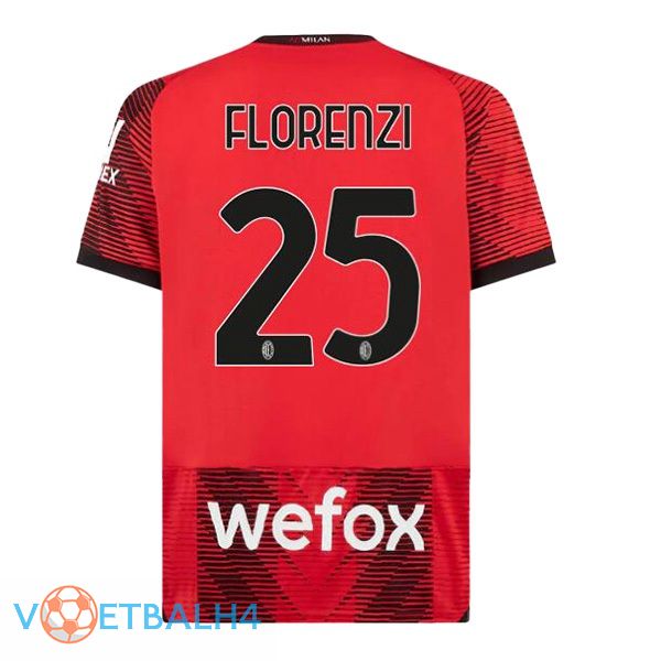 AC Milan (Florenzi 25) thuis voetbal jersey rood 2023/2024